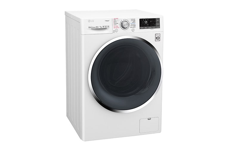 LG Lavante-séchante 10,5/7 KG | TrueSteam™ | EcoHybrid | 6 Motion Direct Drive™ | Wi-Fi | Smart Diagnosis™ | Moteur Direct Drive™ garanti 10 ans, LG F174J82WRH