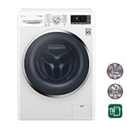 Vue avant de Lave-linge séchant 10,5/7 KG | TrueSteam™ | EcoHybrid  | Wi-Fi | 6 Motion Direct Drive™ | Smart Diagnosis™ | Moteur Direct Drive™ garanti 10 ans | Compatible TWINWashTM Mini LG F174J82WRHT