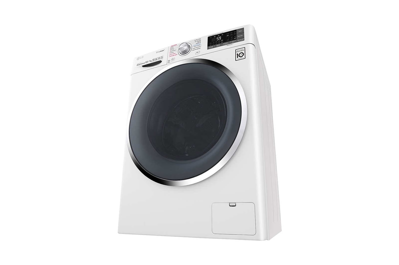 LG Lave-linge séchant 10,5/7 KG | TrueSteam™ | EcoHybrid  | Wi-Fi | 6 Motion Direct Drive™ | Smart Diagnosis™ | Moteur Direct Drive™ garanti 10 ans | Compatible TWINWashTM Mini, LG F174J82WRHT