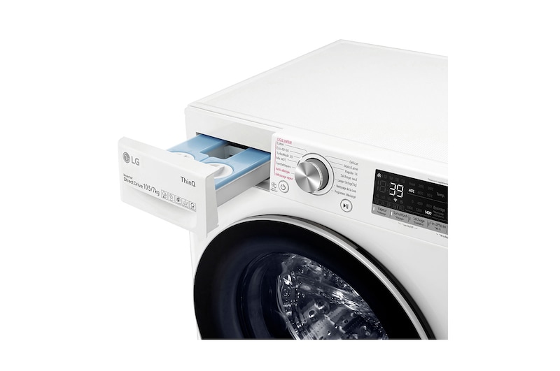 LG Lavante-séchante 10.5/ 7 kg - 68L | AI Direct Drive™ | Moteur Direct Drive™ garanti 10 ans, LG F174V71WSTA