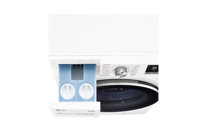 LG Lavante-séchante 10.5/ 7 kg - 68L | AI Direct Drive™ | Moteur Direct Drive™ garanti 10 ans, LG F174V71WSTA