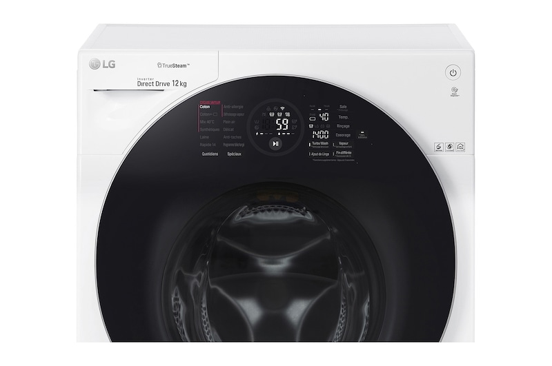 LG Lave-linge 12 KG | TrueSteam™  | TurboWash™ | Wi-Fi | 6 Motion Direct Drive™ | A+++(-60%) | Smart Diagnosis™ | Moteur Direct Drive™ garanti 10 ans, LG F24G1GWHS