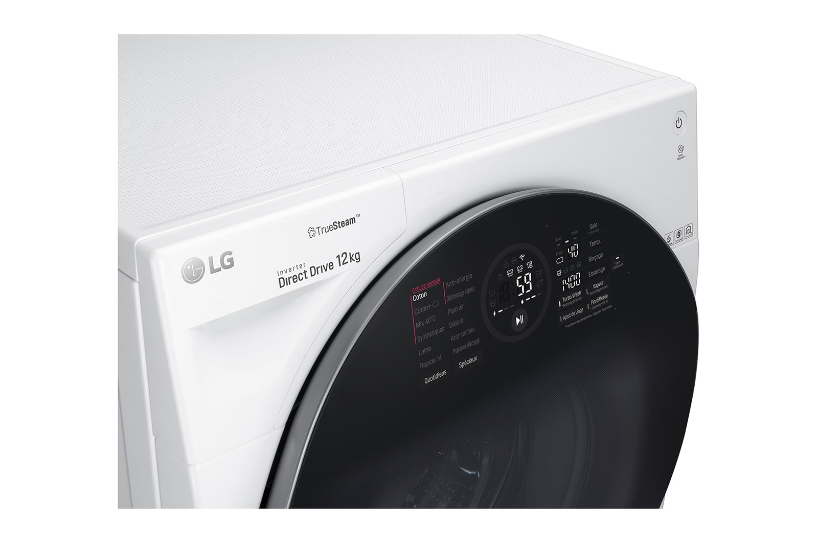 LG Lave-linge 12 KG | TrueSteam™  | TurboWash™ | Wi-Fi | 6 Motion Direct Drive™ | A+++(-60%) | Smart Diagnosis™ | Moteur Direct Drive™ garanti 10 ans, LG F24G1GWHS
