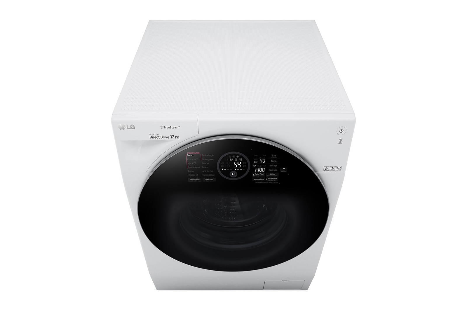 LG Lave-linge 12 KG | TrueSteam™  | TurboWash™ | Wi-Fi | 6 Motion Direct Drive™ | A+++(-60%) | Smart Diagnosis™ | Moteur Direct Drive™ garanti 10 ans, LG F24G1GWHS