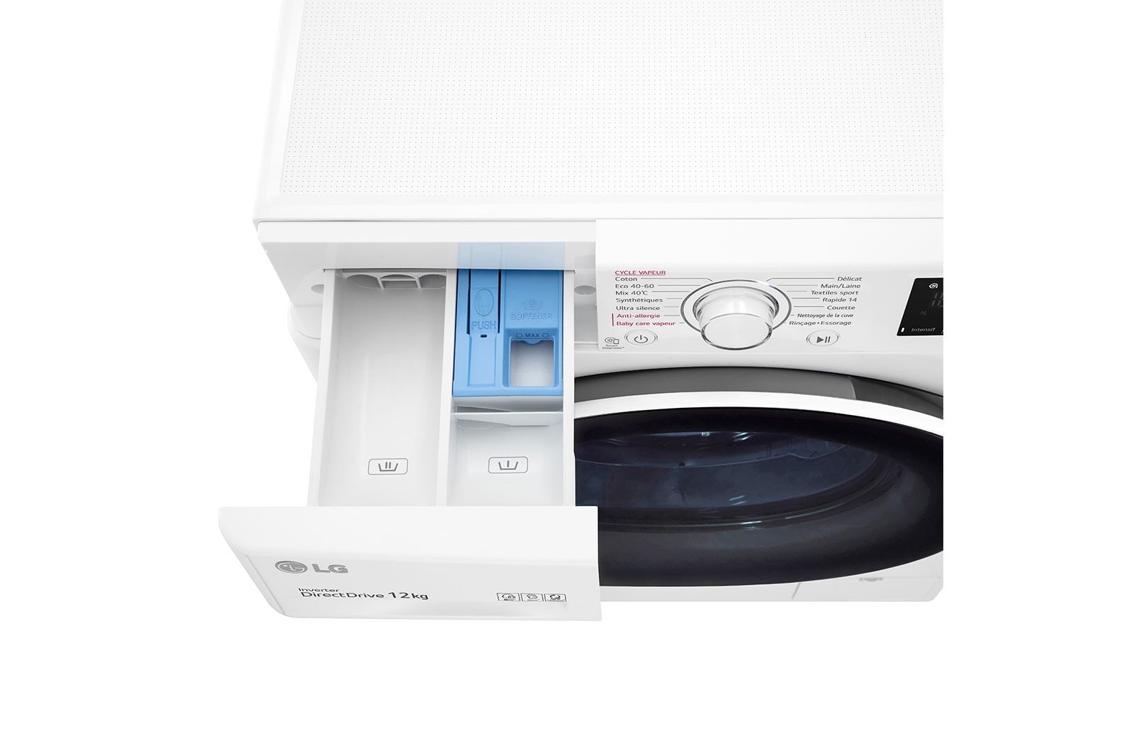 LG Lave-linge 12 kg - 81L | Moteur AI Direct Drive™ garanti 10 ans | Steam™, LG F24V30WHS