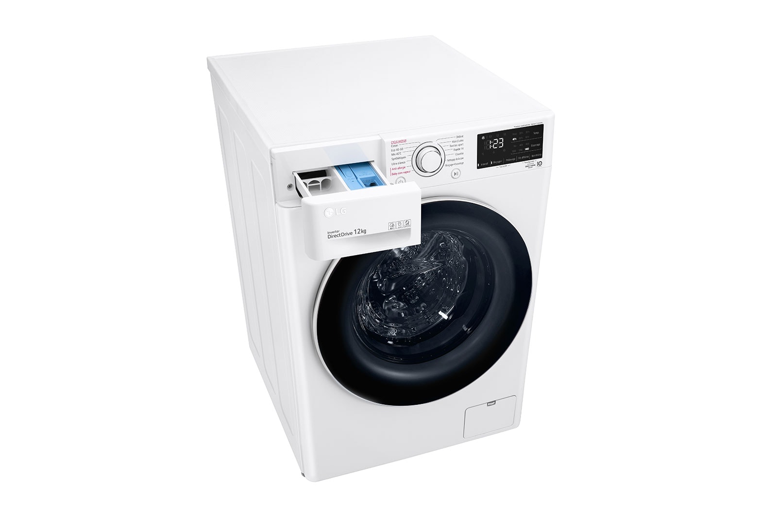 LG Lave-linge 12 kg - 81L | Moteur AI Direct Drive™ garanti 10 ans | Steam™, LG F24V30WHS