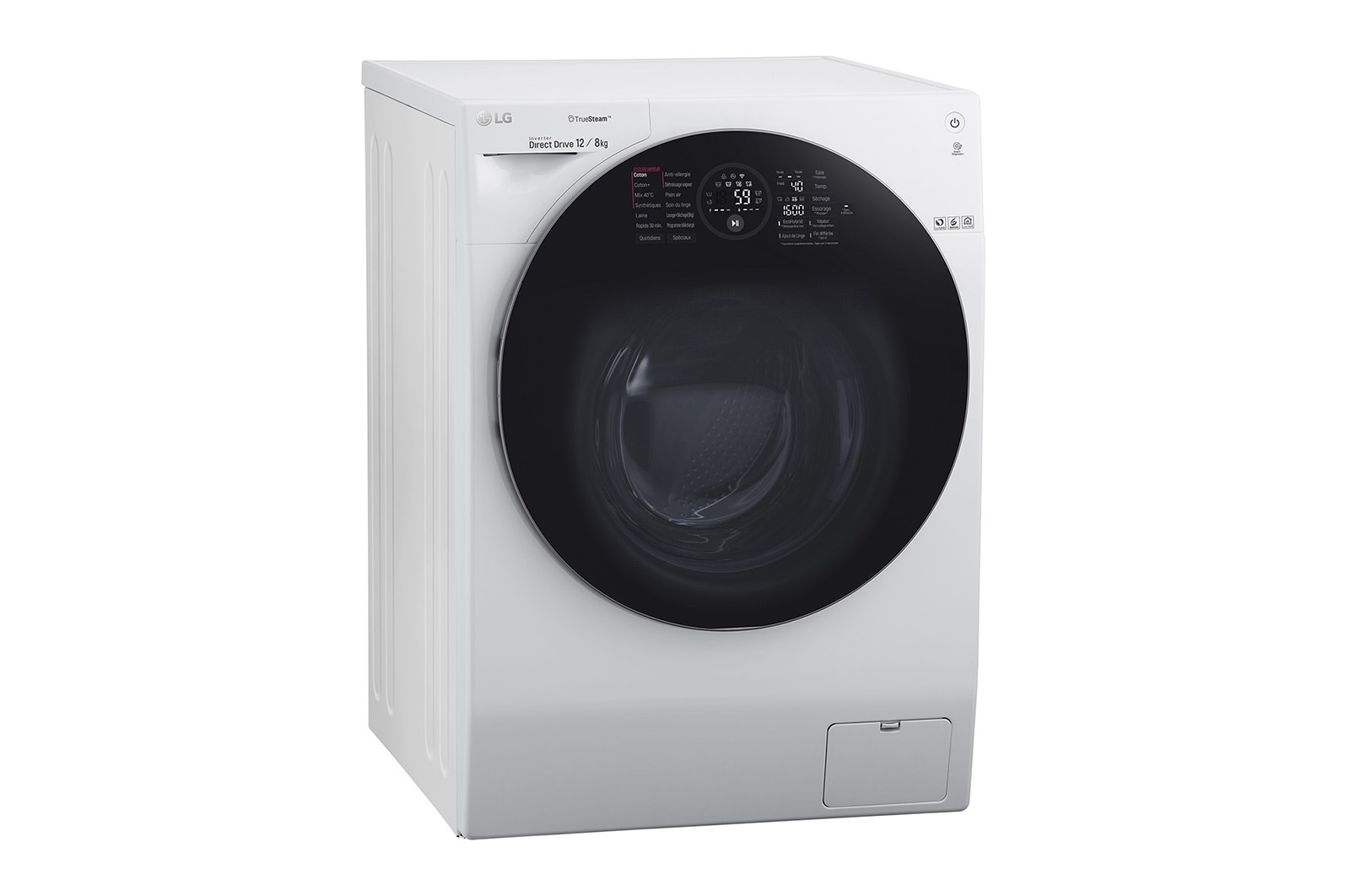 LG Lavante-séchante 12/8 KG | TrueSteam™ | EcoHybrid | Wi-Fi | 6 Motion Direct Drive™ | Smart Diagnosis™ | Moteur Direct Drive™ garanti 10 ans, LG F286G1GWRH
