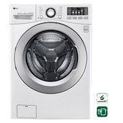 Vue avant de Lave-linge 15 KG | TurboWash™ | Wi-Fi | 6 Motion Direct Drive™ | A&#43;&#43; | Smart Diagnosis™ | Moteur Direct Drive™ garanti 10 ans LG F51K24WH