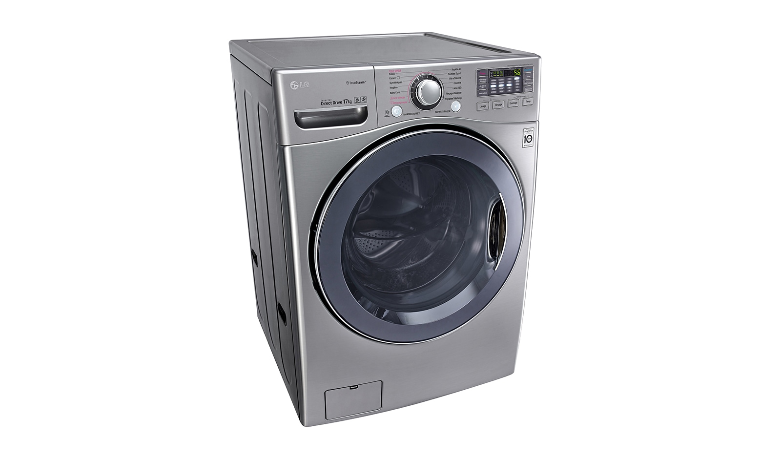 LG Lave-linge 17 KG | TrueSteam™ | TurboWash™ | Wi-Fi | 6 Motion Direct Drive™ | A++ | Smart Diagnosis™ | Moteur Direct Drive™ garanti 10 ans , LG F71K22IXS