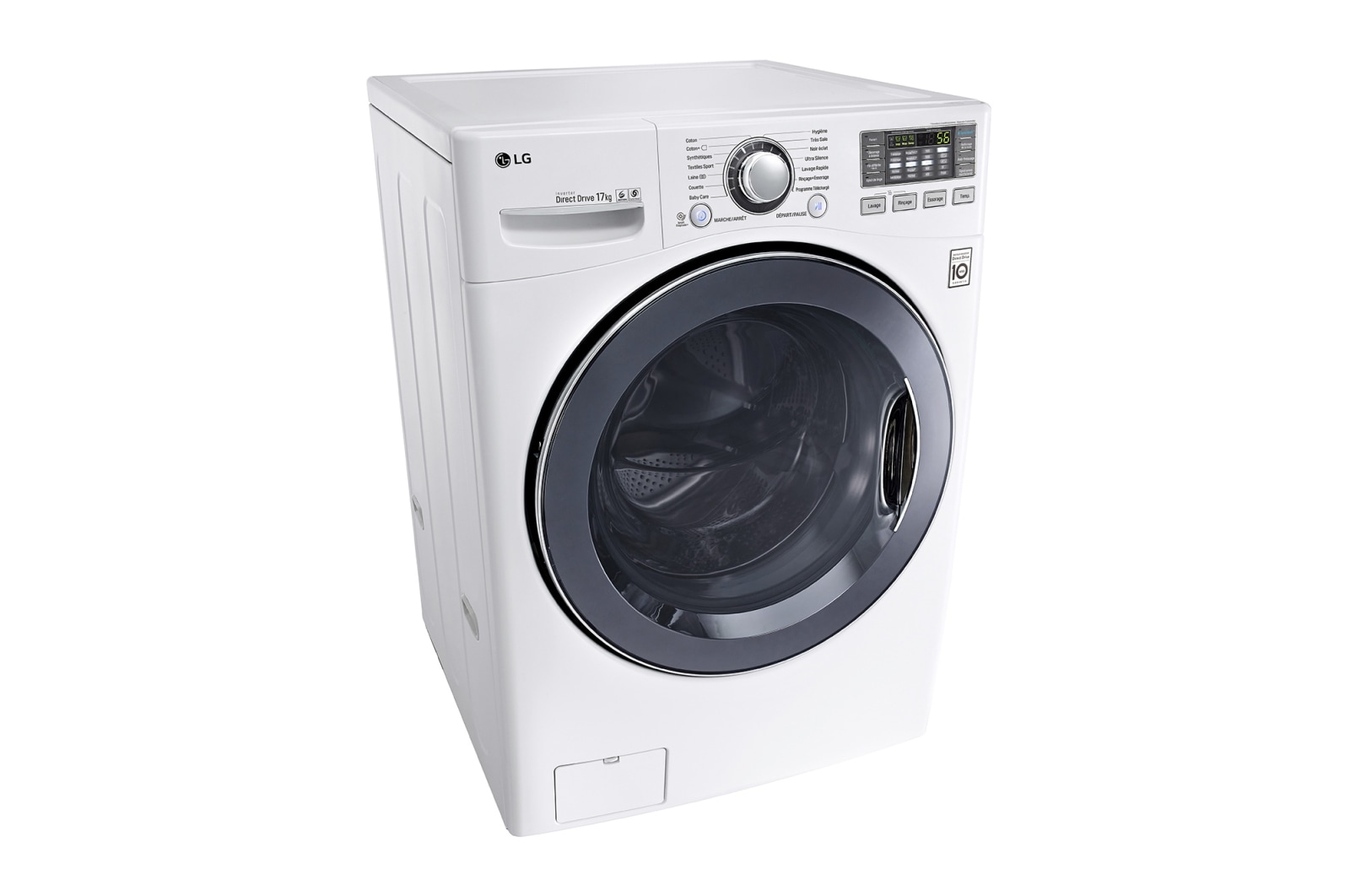 LG Lave-linge 17 KG | TurboWash™ | Wi-Fi | 6 Motion Direct Drive™ | A++ | Smart Diagnosis™ | Moteur Direct Drive™ garanti 10 ans , LG F71K22WH
