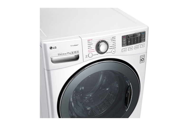 LG Lave-linge 17 KG | TrueSteam™ | TurboWash™ | Wi-Fi | 6 Motion Direct Drive™ | A++ | Smart Diagnosis™ | Moteur Direct Drive™ garanti 10 ans, LG F71K22WHS