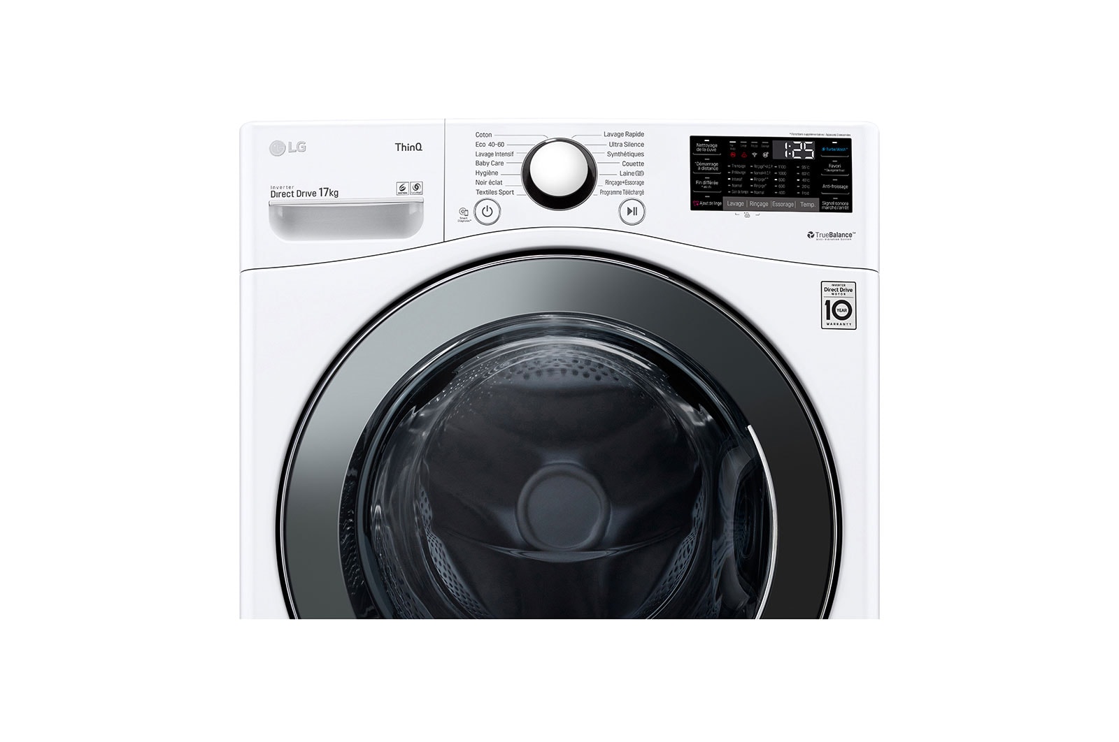 LG Lave-linge 17 kg | TurboWash™ | Wi-Fi | 6 Motion Direct Drive™ | E | Smart Diagnosis™ | Moteur Direct Drive™ garanti 10 ans, LG F71P12WH