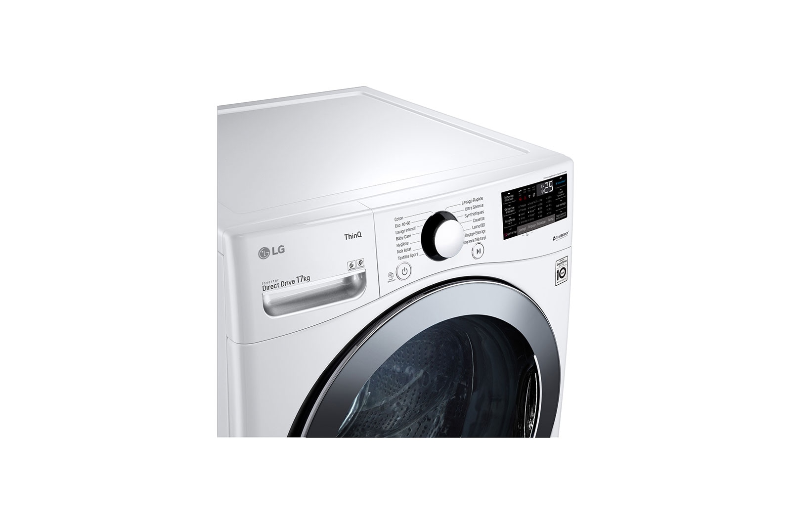 LG Lave-linge 17 kg | TurboWash™ | Wi-Fi | 6 Motion Direct Drive™ | E | Smart Diagnosis™ | Moteur Direct Drive™ garanti 10 ans, LG F71P12WH