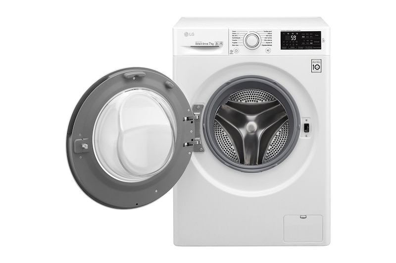 LG Lave-linge 7 KG | 6 Motion Direct Drive™ | A+++(-30%) | Smart Diagnosis™ | Moteur Direct Drive™ garanti 10 ans, LG F72J53WH