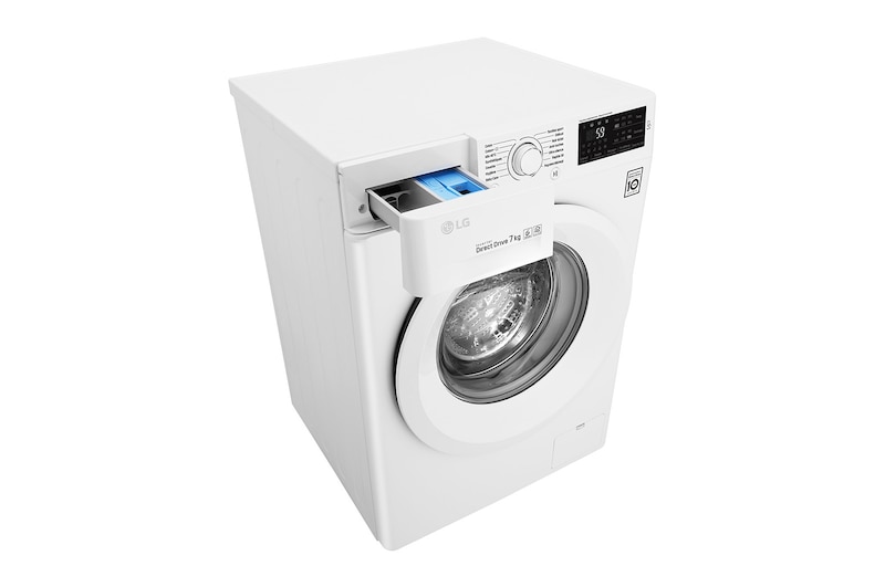 LG Lave-linge 7 KG | 6 Motion Direct Drive™ | A+++(-30%) | Smart Diagnosis™ | Moteur Direct Drive™ garanti 10 ans, LG F72J53WH