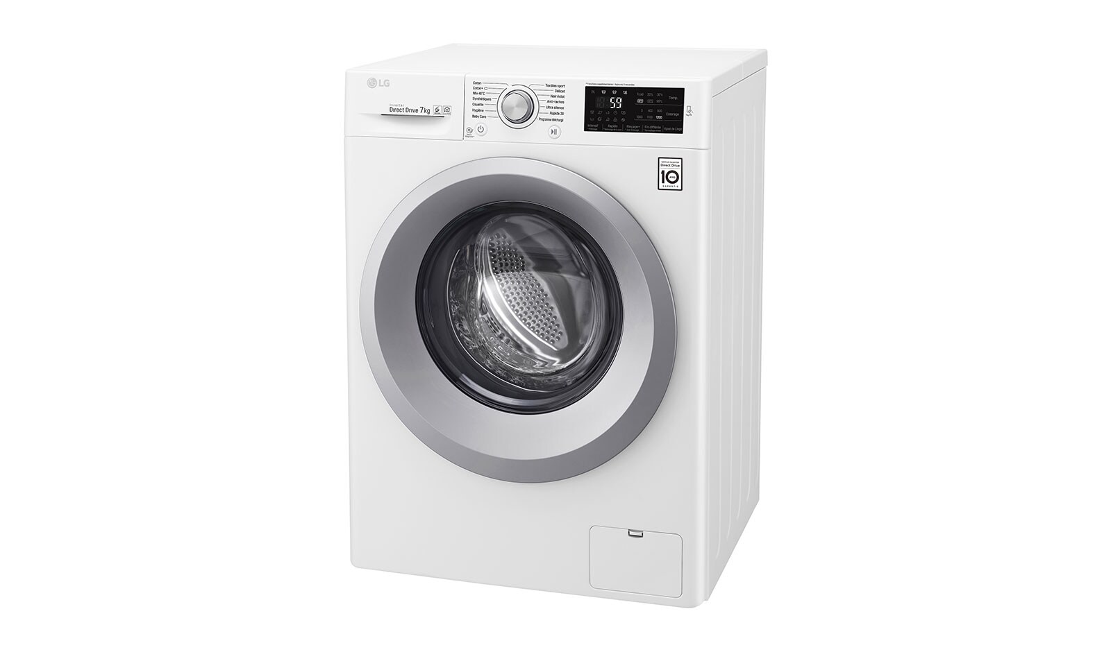 LG Lave-linge 7 KG | 6 Motion Direct Drive™ | Smart Diagnosis™ | Moteur Direct Drive™ garanti 10 ans, LG F72J54WH