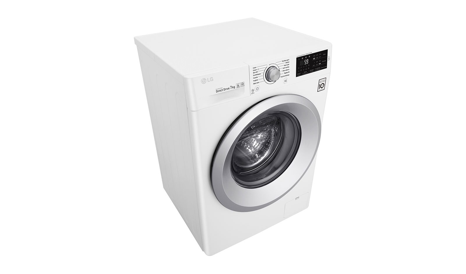 LG Lave-linge 7 KG | 6 Motion Direct Drive™ | Smart Diagnosis™ | Moteur Direct Drive™ garanti 10 ans, LG F72J54WH