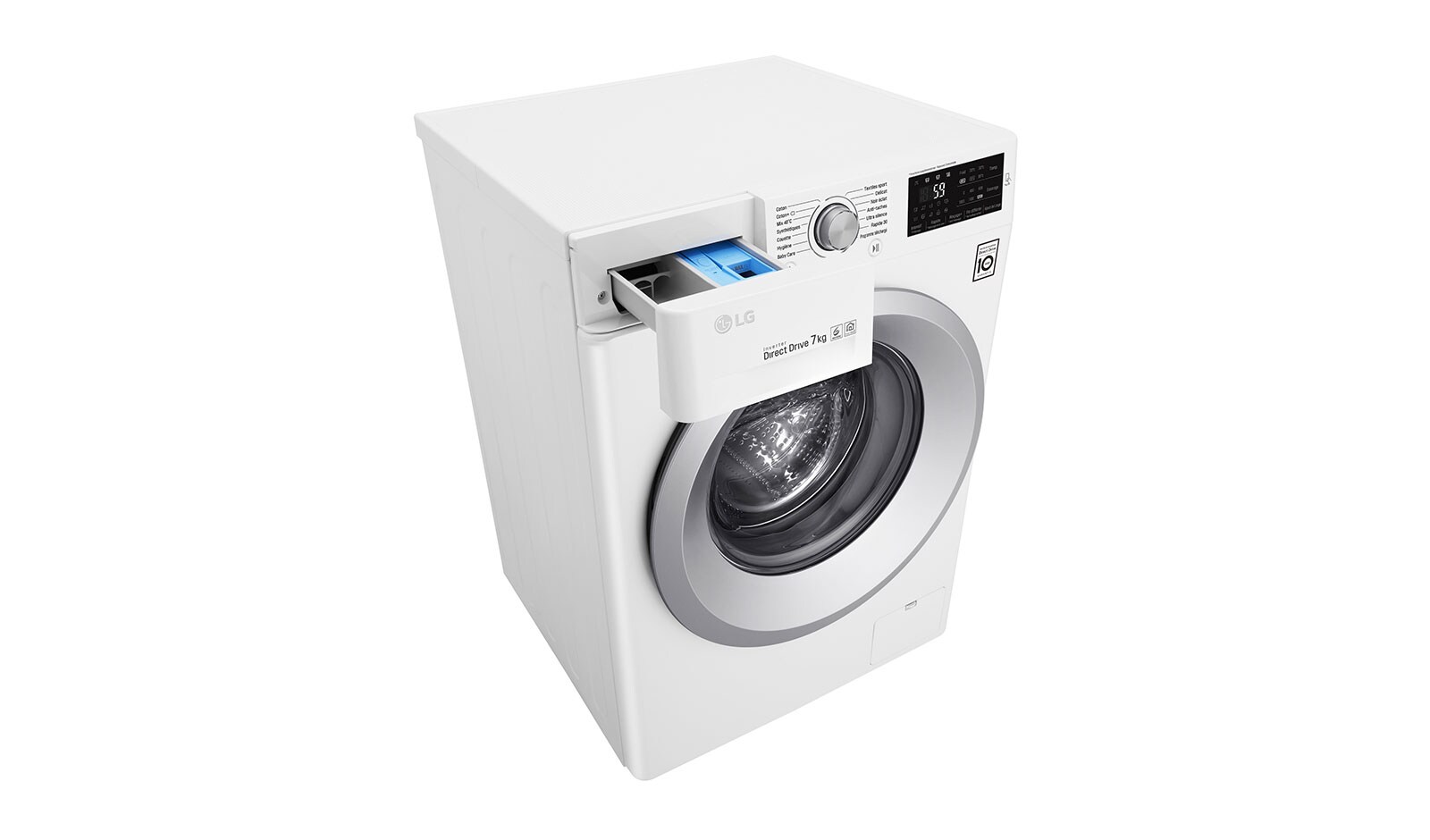 LG Lave-linge 7 KG | 6 Motion Direct Drive™ | Smart Diagnosis™ | Moteur Direct Drive™ garanti 10 ans, LG F72J54WH