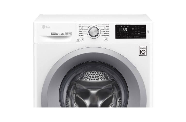 LG Lave-linge 7 KG | 6 Motion Direct Drive™ | Smart Diagnosis™ | Moteur Direct Drive™ garanti 10 ans, LG F72J54WH