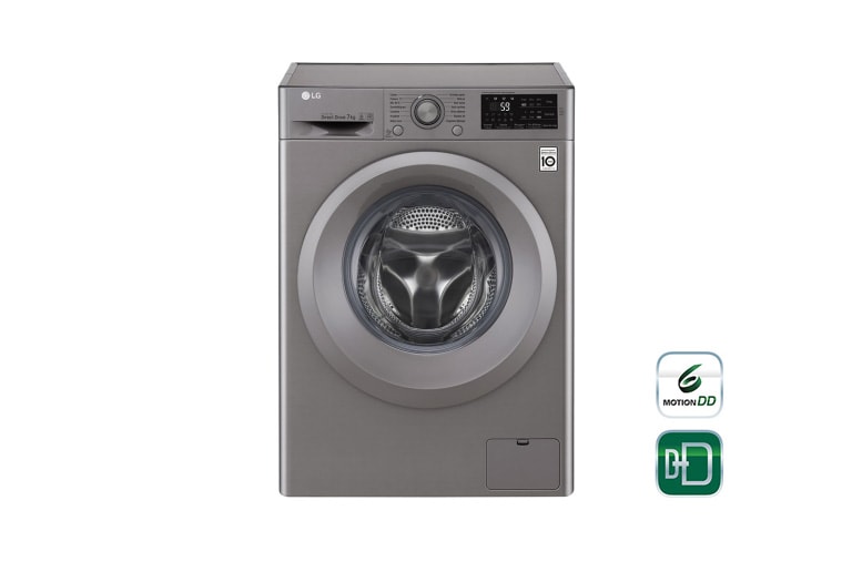 Vue avant de Lave-linge 7 KG | 6 Motion Direct Drive™ | A&#43;&#43;&#43;(-30%) | Smart Diagnosis™ | Moteur Direct Drive™ garanti 10 ans LG F72J57ST
