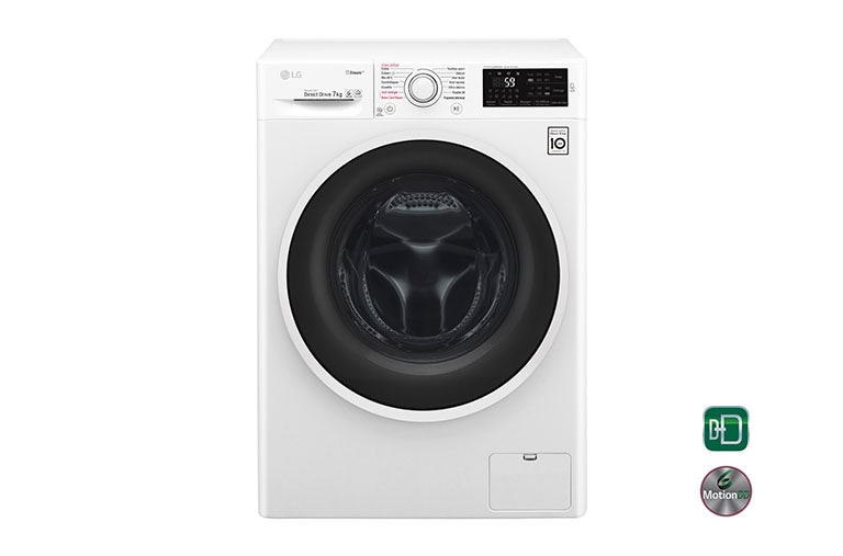 Vue avant de Lave-Linge 7KG | 6 Motion Direct Drive™ | A&#43;&#43;&#43;-30% | Smart Diagnosis™ | Moteur Direct Drive™ – Garanti 10 ans  LG F72J60WH