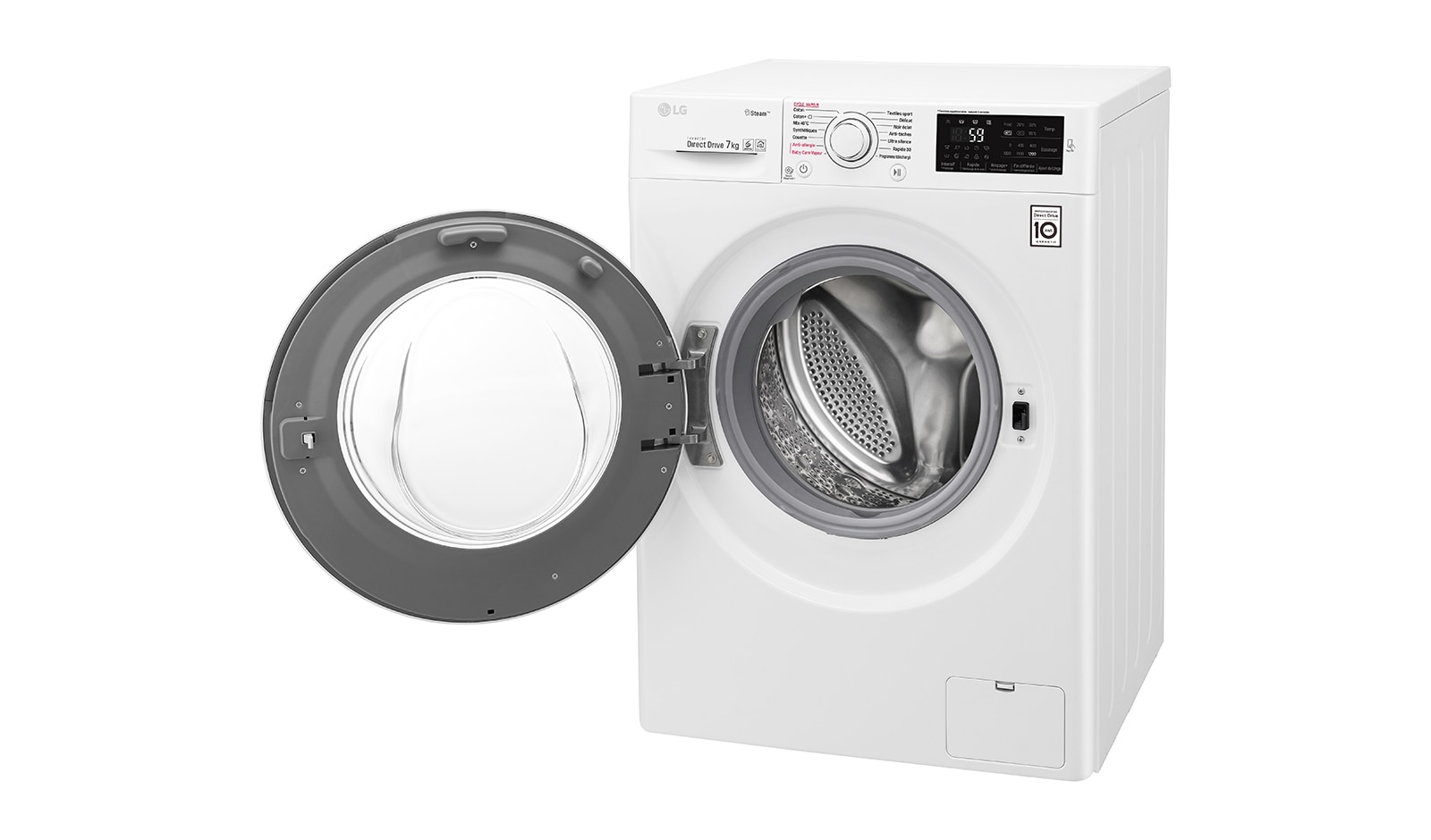 LG Lave-Linge 7KG | 6 Motion Direct Drive™ | A+++-30% | Smart Diagnosis™ | Moteur Direct Drive™ – Garanti 10 ans , LG F72J60WH