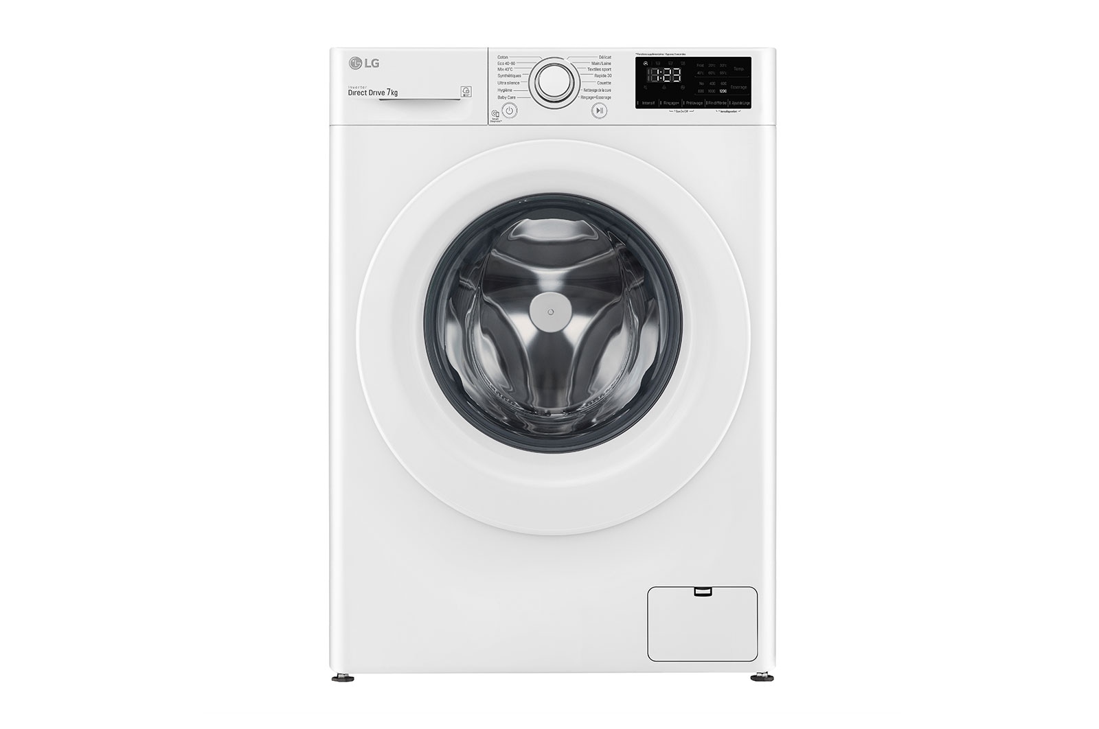 Vue avant de Lave-linge 7 kg - 59L | AI Direct Drive™ | Smart Diagnosis™ | Moteur Direct Drive™ garanti 10 ans | D LG F72N23WH