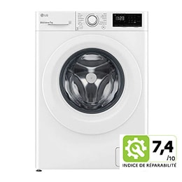 Vue avant de Lave-linge 7 kg - 59L | AI Direct Drive™ | Smart Diagnosis™ | Moteur Direct Drive™ garanti 10 ans | D LG F72N23WH