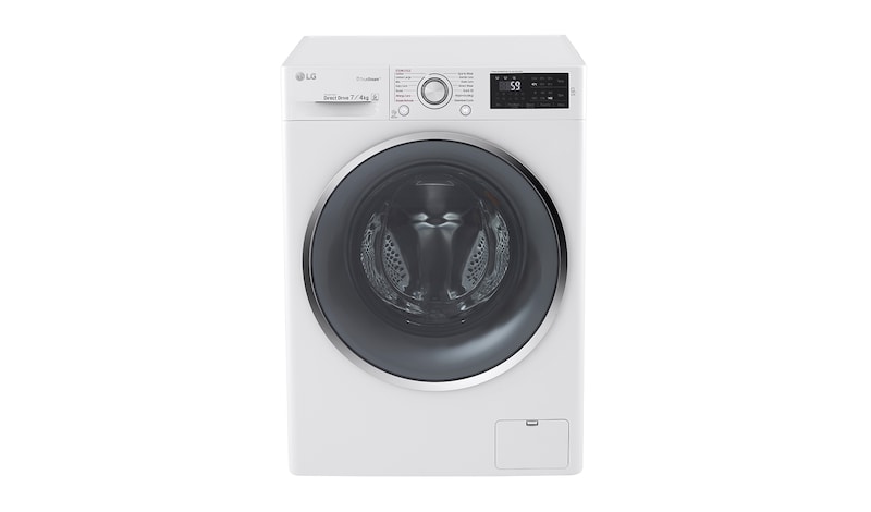 LG Lavante-séchante 7/4KG | 6 Motion™ Direct Drive | Hublot argenté | Smart NFC Tag On, LG F742212WR