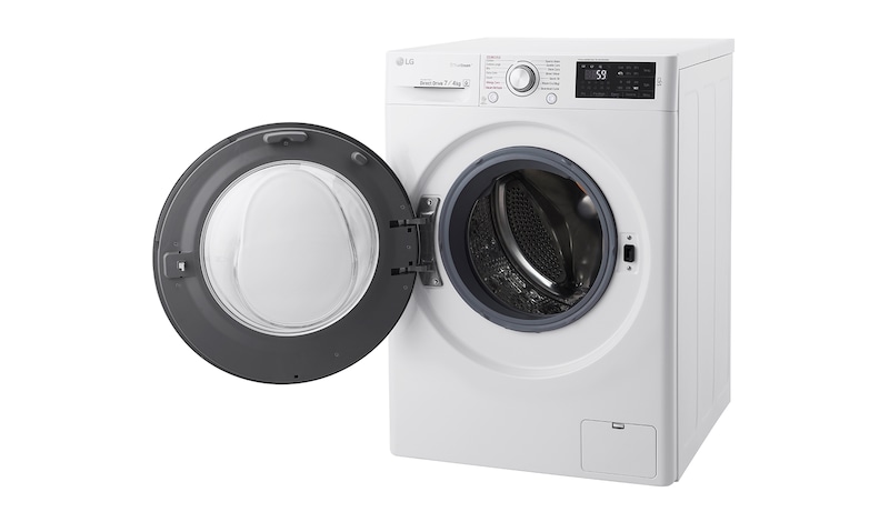 LG Lavante-séchante 7/4KG | 6 Motion™ Direct Drive | Hublot argenté | Smart NFC Tag On, LG F742212WR