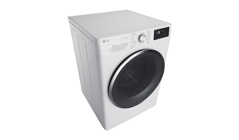LG Lavante-séchante 7/4KG | 6 Motion™ Direct Drive | Hublot argenté | Smart NFC Tag On, LG F742212WR