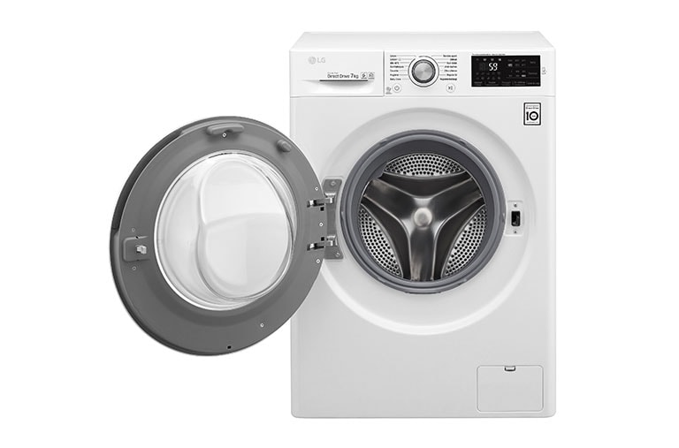 LG Lave-linge 7 KG | 6 Motion Direct Drive™ | A+++(-30%) | Smart Diagnosis™ | Moteur Direct Drive™ garanti 10 ans, LG F74C41WH
