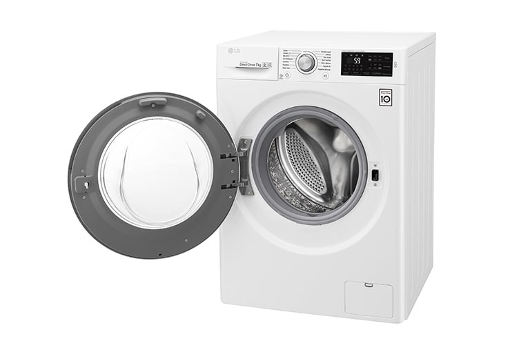 LG Lave-linge 7 KG | 6 Motion Direct Drive™ | A+++(-30%) | Smart Diagnosis™ | Moteur Direct Drive™ garanti 10 ans, LG F74C41WH