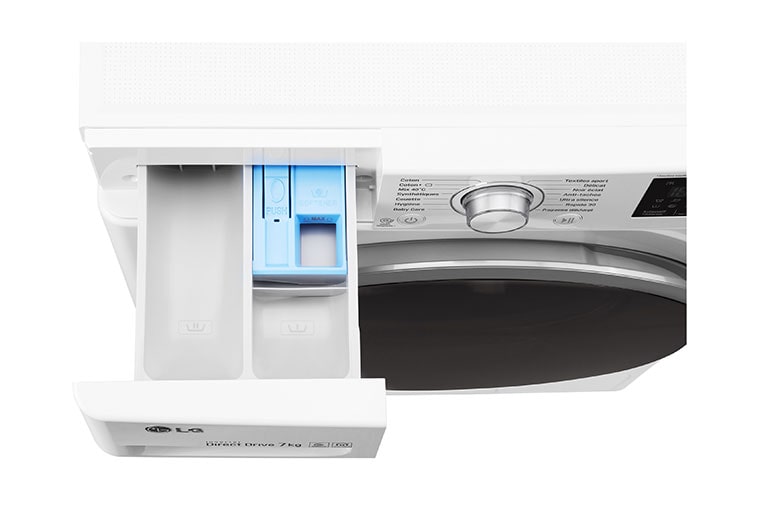 LG Lave-linge 7 KG | 6 Motion Direct Drive™ | A+++(-30%) | Smart Diagnosis™ | Moteur Direct Drive™ garanti 10 ans, LG F74C41WH