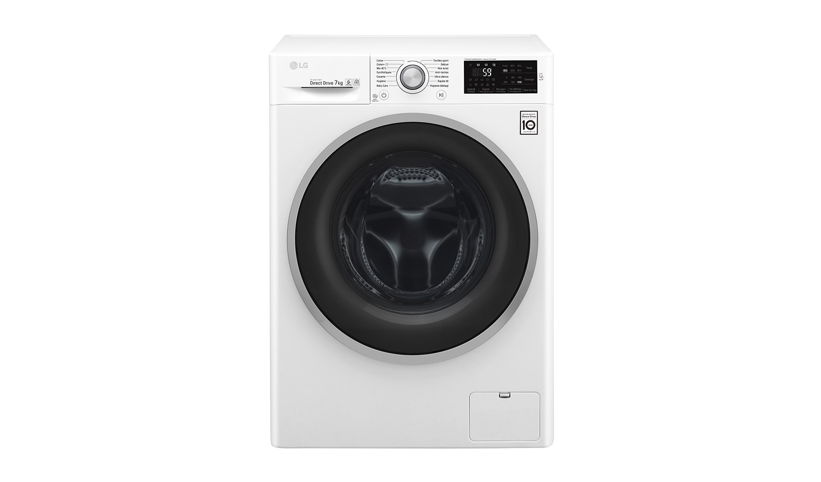 Vue avant de Lave-linge 7 KG | 6 Motion Direct Drive™ | A&#43;&#43;&#43;(-30%) | Smart Diagnosis™ | Moteur Direct Drive™ garanti 10 ans LG F74C41WH