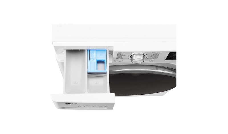 LG Lave-linge 7 KG | 6 Motion Direct Drive™ | A+++(-30%) | Smart Diagnosis™ | Moteur Direct Drive™ garanti 10 ans, LG F74C41WH