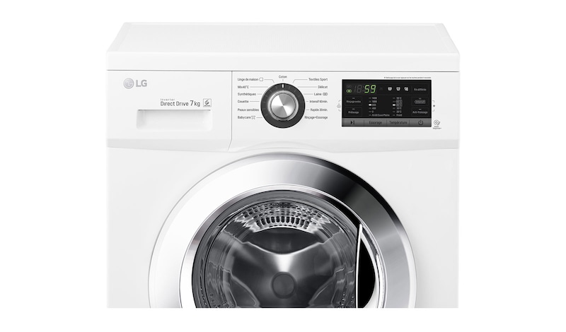 LG Lave-Linge 7KG |1400 tours | 6 Motion Direct Drive™ | Smart Diagnosis™ | Moteur Direct Drive ™ – Garanti 10 ans, LG F74G62WH