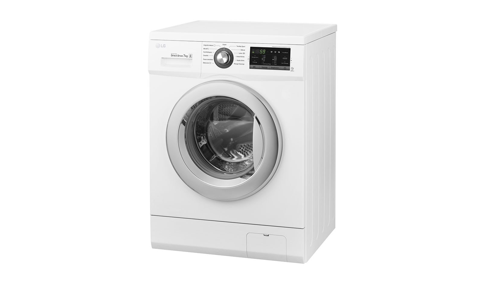 LG Lave-Linge 7KG |1400 tours | 6 Motion Direct Drive™ | Smart Diagnosis™ | Moteur Direct Drive ™ – Garanti 10 ans, LG F74G62WH