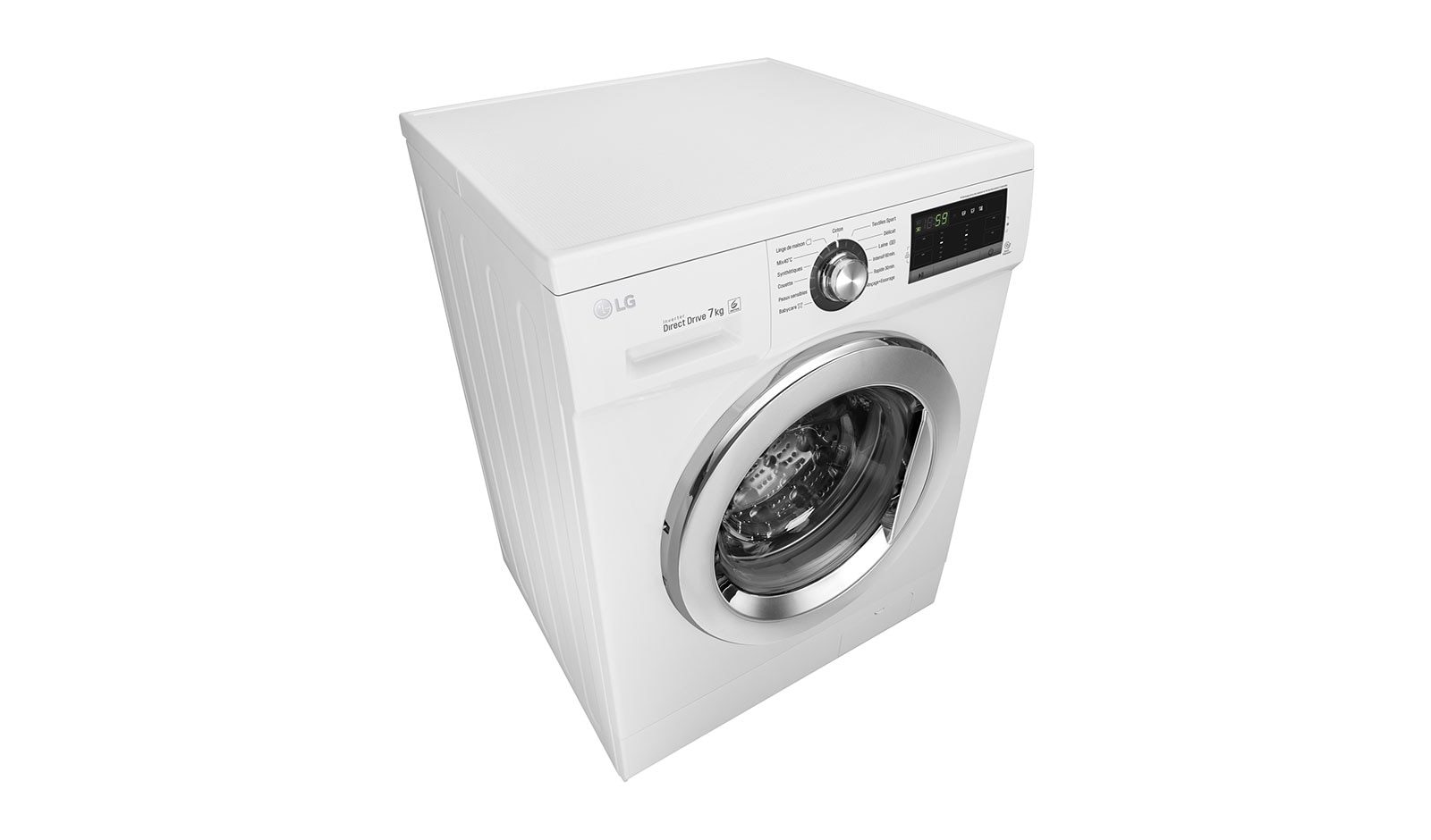 LG Lave-Linge 7KG |1400 tours | 6 Motion Direct Drive™ | Smart Diagnosis™ | Moteur Direct Drive ™ – Garanti 10 ans, LG F74G62WH