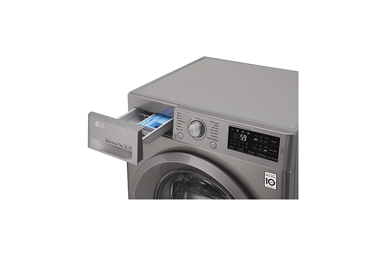 LG Lave-linge 7 KG | 6 Motion Direct Drive™ | A+++(-30%) | Smart Diagnosis™ | Moteur Direct Drive™ garanti 10 ans, LG F74J57ST