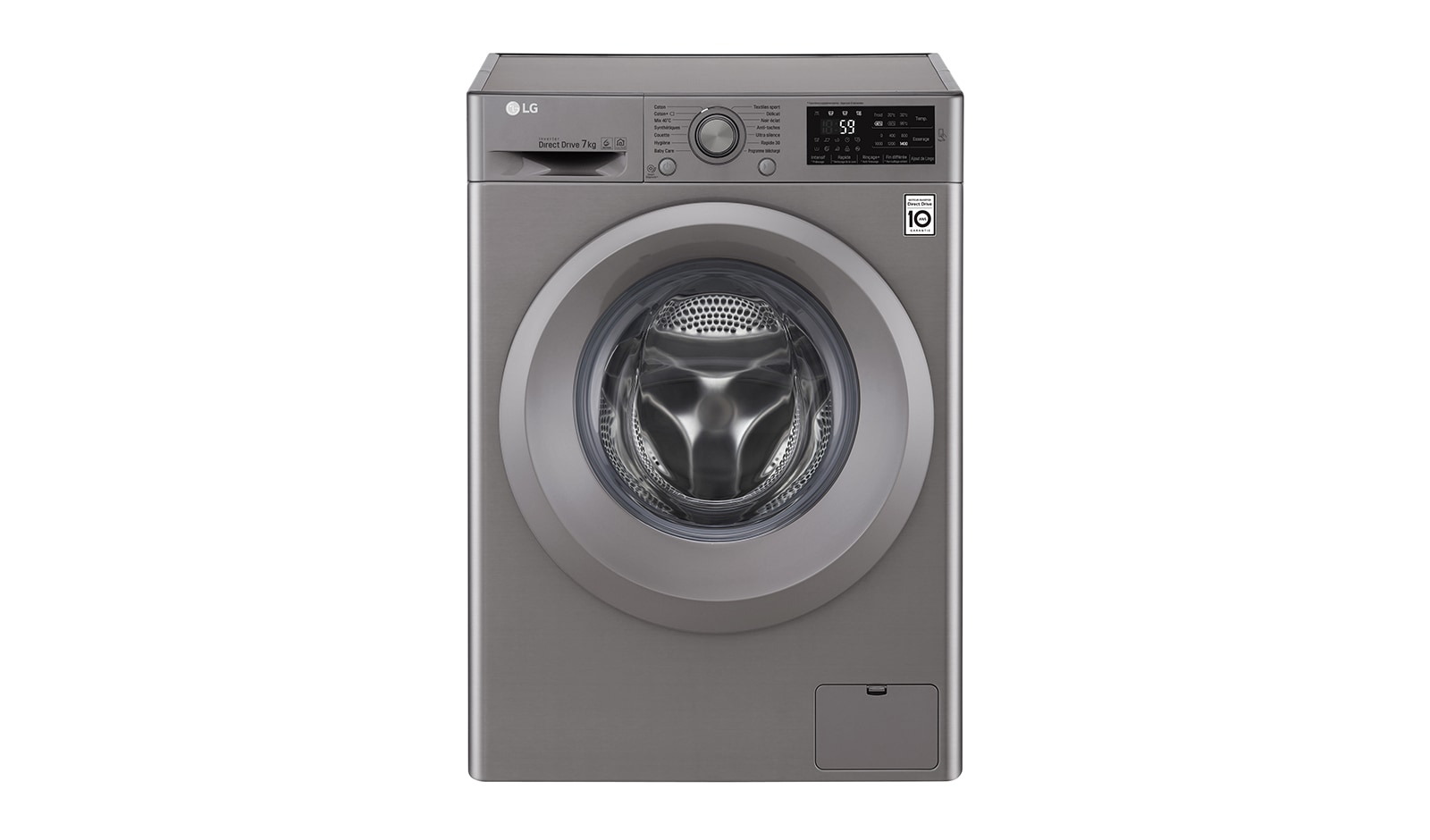 Vue avant de Lave-linge 7 KG | 6 Motion Direct Drive™ | A&#43;&#43;&#43;(-30%) | Smart Diagnosis™ | Moteur Direct Drive™ garanti 10 ans LG F74J57ST