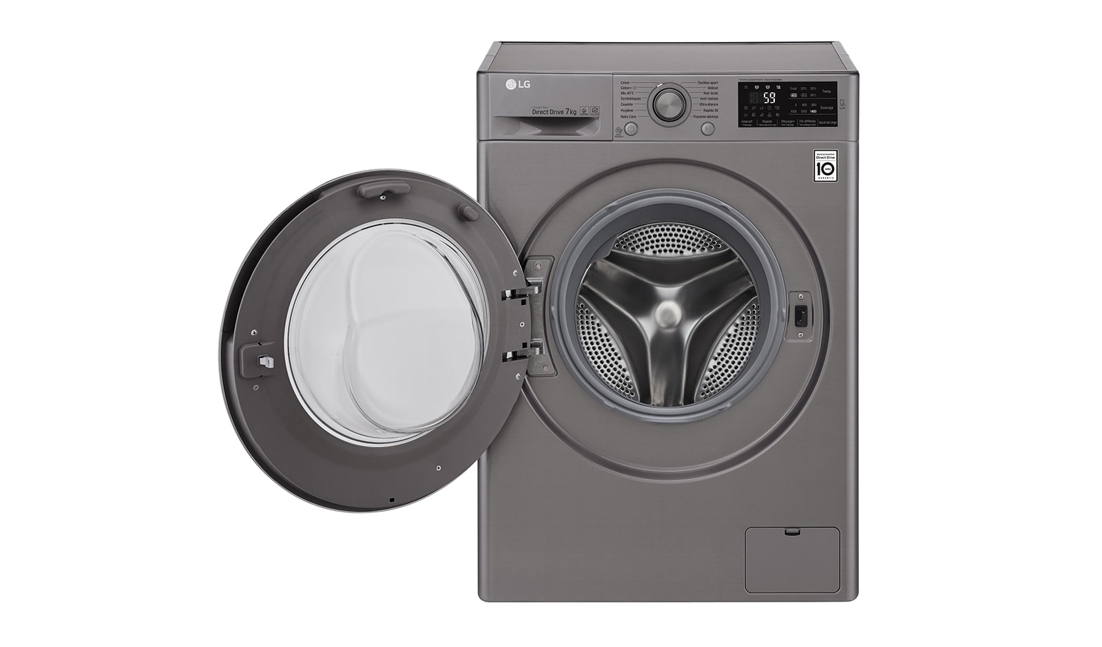 LG Lave-linge 7 KG | 6 Motion Direct Drive™ | A+++(-30%) | Smart Diagnosis™ | Moteur Direct Drive™ garanti 10 ans, LG F74J57ST