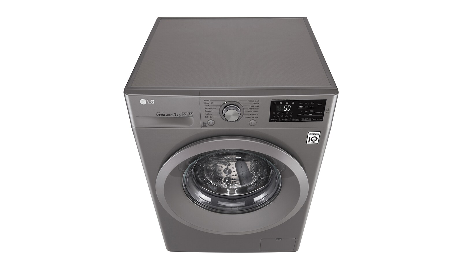 LG Lave-linge 7 KG | 6 Motion Direct Drive™ | A+++(-30%) | Smart Diagnosis™ | Moteur Direct Drive™ garanti 10 ans, LG F74J57ST