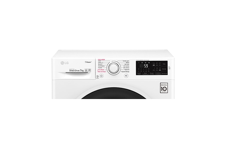 LG Lave-linge 7 KG | 6 Motion Direct Drive™ | A+++(-30%) | Smart Diagnosis™ | Moteur Direct Drive™ garanti 10 ans, LG F74J60SWH
