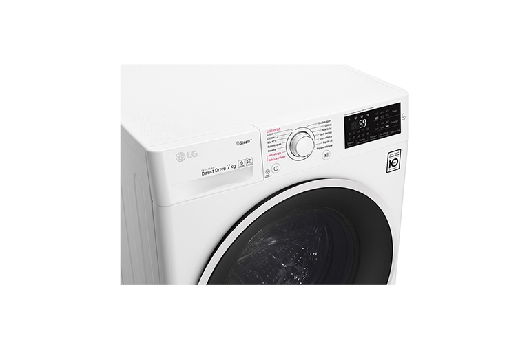 LG Lave-linge 7 KG | 6 Motion Direct Drive™ | A+++(-30%) | Smart Diagnosis™ | Moteur Direct Drive™ garanti 10 ans, LG F74J60SWH