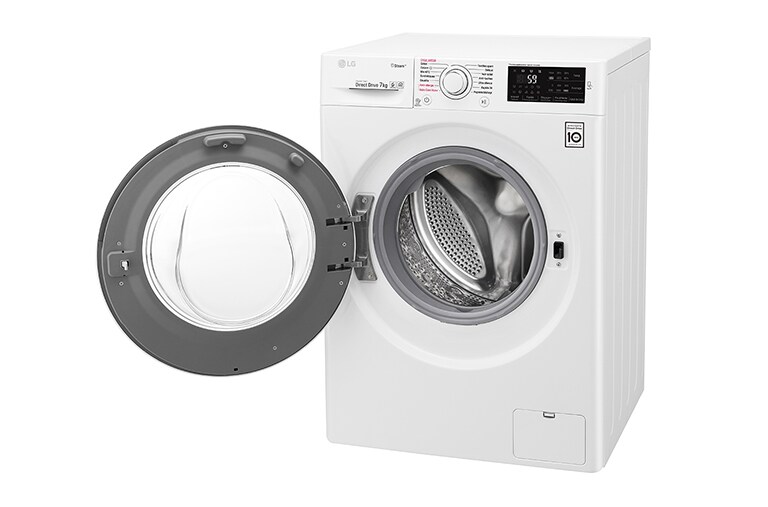 LG Lave-linge 7 KG | 6 Motion Direct Drive™ | A+++(-30%) | Smart Diagnosis™ | Moteur Direct Drive™ garanti 10 ans, LG F74J60SWH