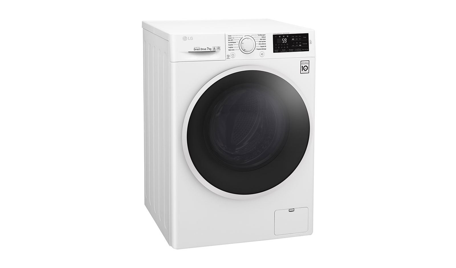 LG Lave-linge 7 KG | 6 Motion Direct Drive™ | A+++(-30%) | Smart Diagnosis™ | Moteur Direct Drive™ garanti 10 ans, LG F74J60WHW