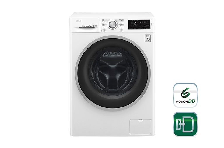 Vue avant de Lave-linge 7 KG | 6 Motion Direct Drive™ | A&#43;&#43;&#43;(-30%) | Smart Diagnosis™ | Moteur Direct Drive™ garanti 10 ans LG F74J61WH