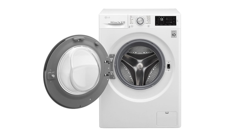 LG Lave-linge 7 KG | 6 Motion Direct Drive™ | A+++(-30%) | Smart Diagnosis™ | Moteur Direct Drive™ garanti 10 ans, LG F74J61WH