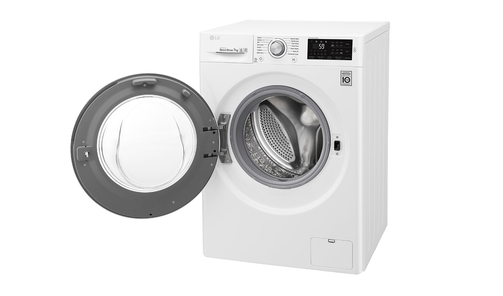 LG Lave-linge 7 KG | 6 Motion Direct Drive™ | A+++(-30%) | Smart Diagnosis™ | Moteur Direct Drive™ garanti 10 ans, LG F74J61WH